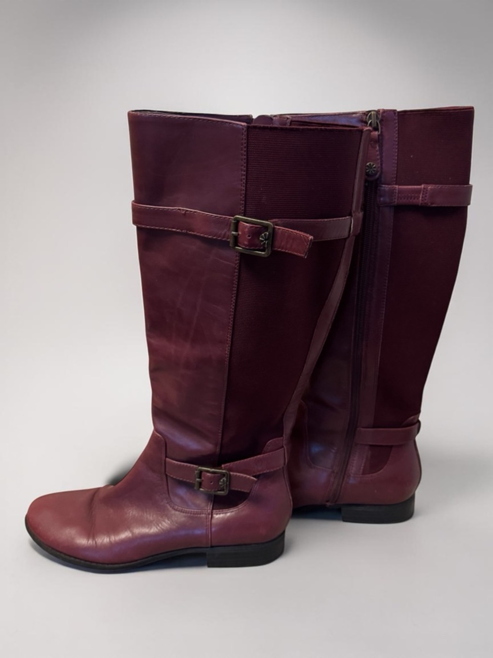 Beautiful Burgundy Leather Riding Boots View 2